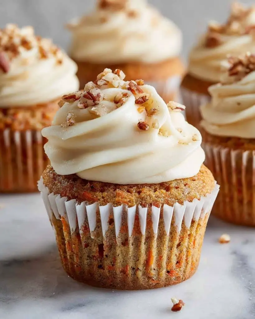 Carrot Cake Cupcakes with Cream Cheese Frosting Recipe