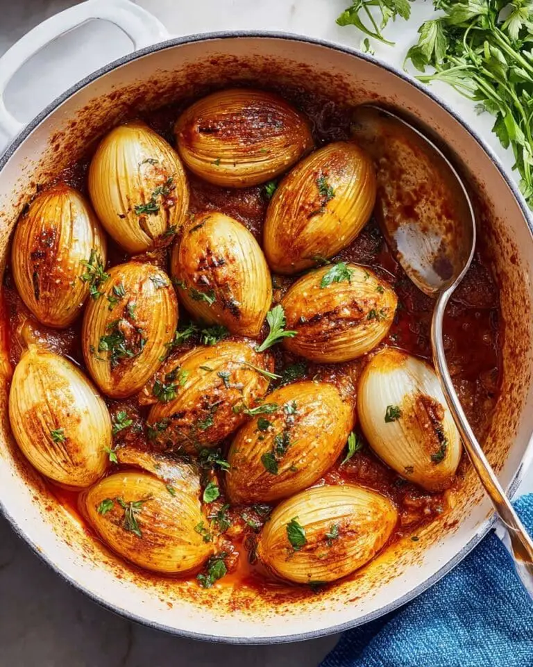 Stuffed Onion Rolls with Pomegranate and Spice Recipe