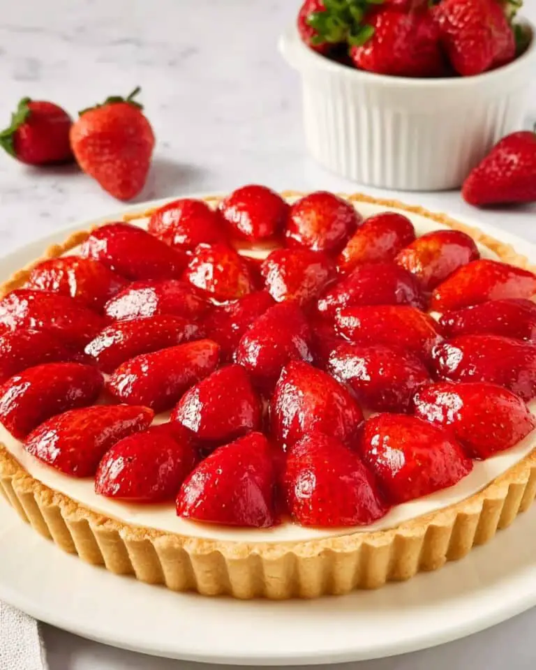 Strawberry Tart with Creamy Pastry Shell and Fresh Fruit Glaze Recipe