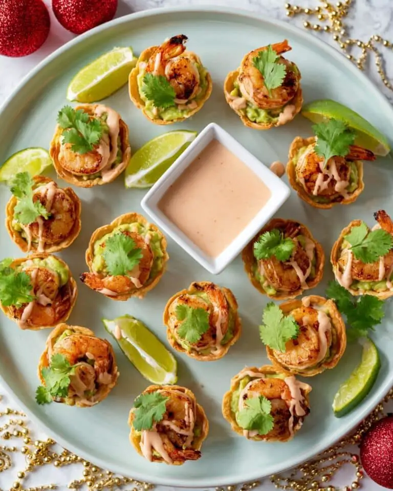 Mexican Shrimp & Avocado Taco Cups Recipe