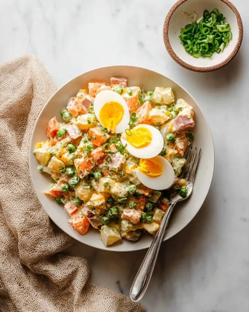 Easy Olivier Salad (Russian Potato Salad) Recipe