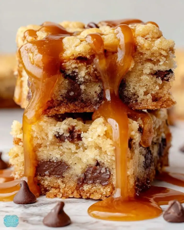 Chocolate Chip Caramel Butter Bars Recipe
