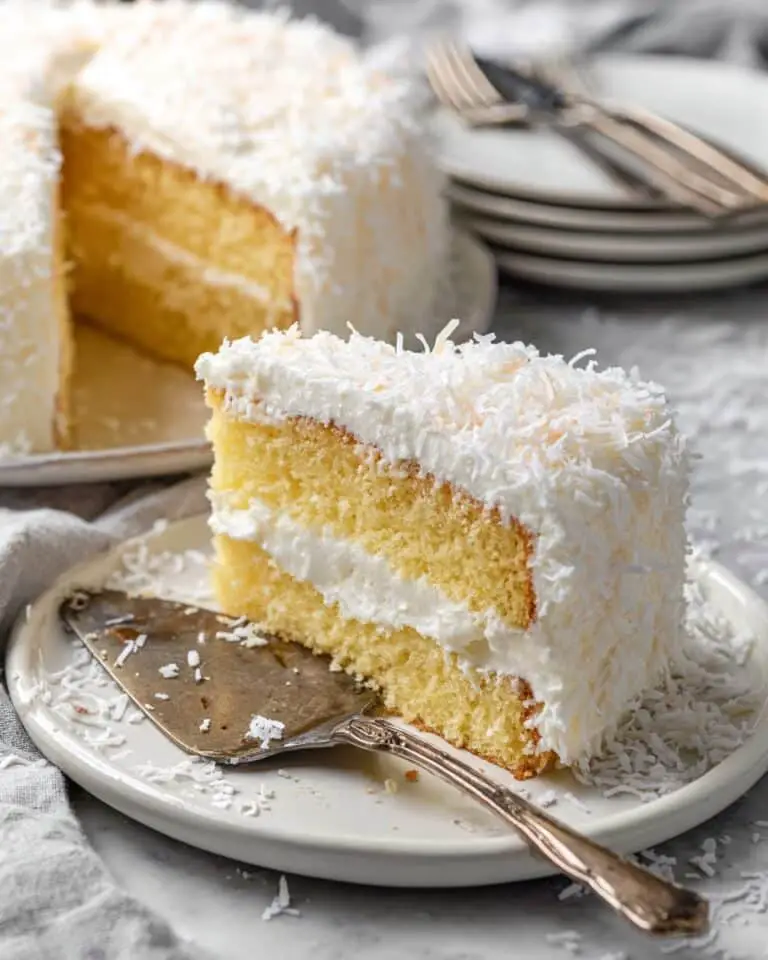 Moist and Fluffy Coconut Layer Cake Recipe