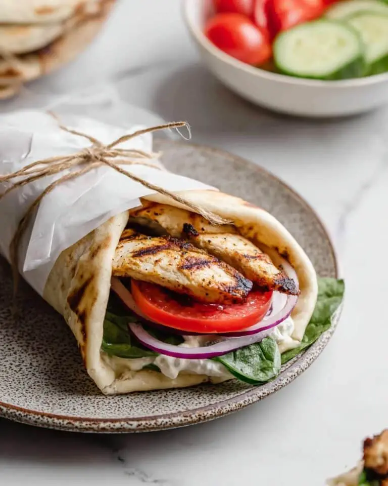 Greek Chicken Gyros with Tzatziki Sauce Recipe