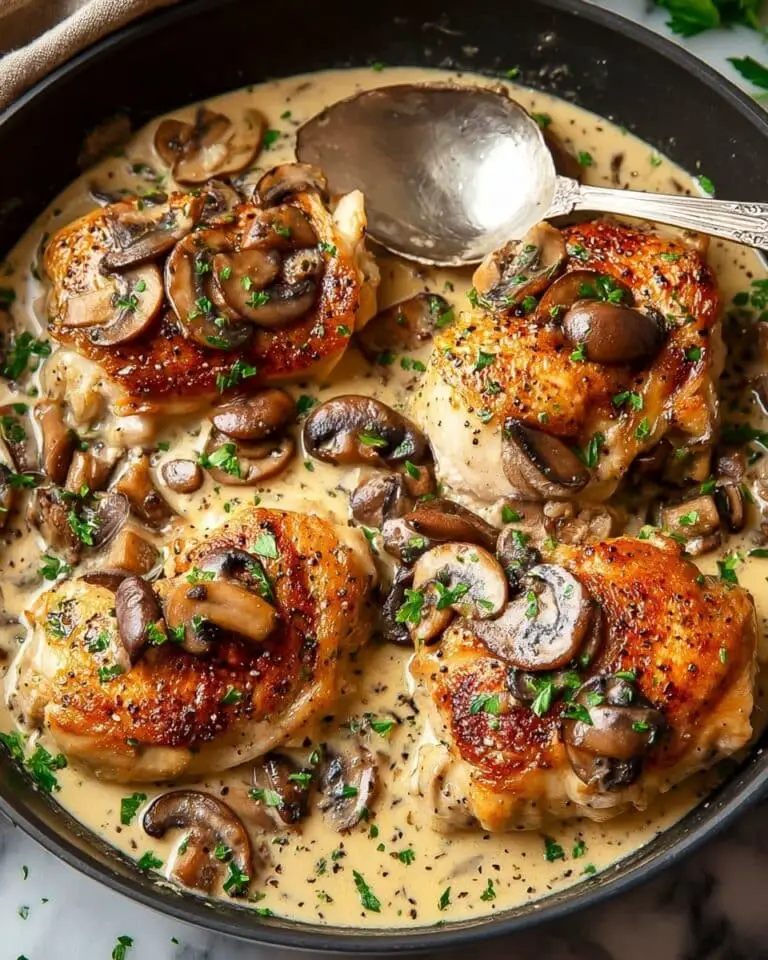 Skillet Chicken with Mushroom Pan Sauce Recipe