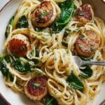 Lemon Garlic Scallop Pasta Recipe