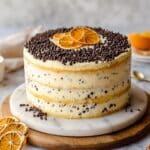 Cannoli Cake with Mascarpone, Chocolate Chips, and Candied Orange Recipe