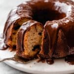 Chocolate Chip Bundt Cake with Rich Chocolate Glaze Recipe