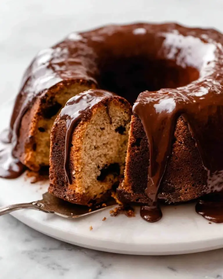 Chocolate Chip Bundt Cake with Rich Chocolate Glaze Recipe