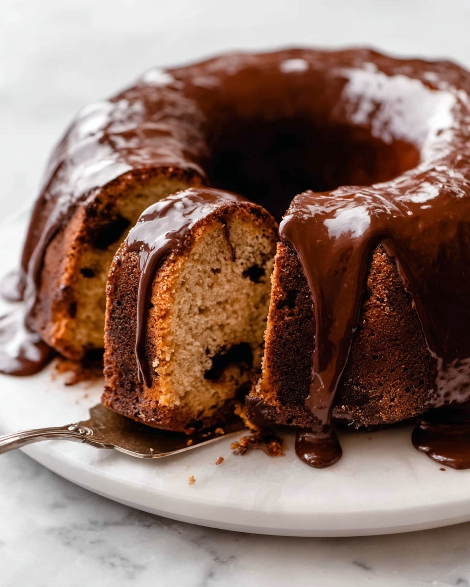 Chocolate Chip Bundt Cake with Rich Chocolate Glaze Delight