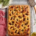 Sourdough Focaccia with Sundried Tomatoes, Olives, and Rosemary Recipe