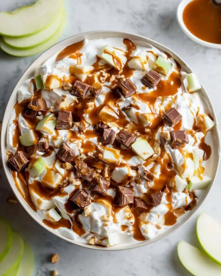 Snickers Apple Caramel Pudding Salad Recipe