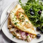 Egg White Omelet with Smoked Trout, Chives, and Red Onion Recipe