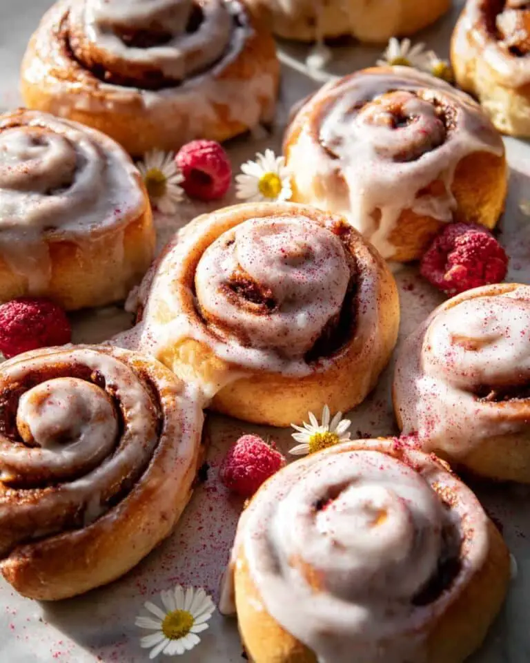 Iced Raspberry Honey Sweet Rolls Recipe