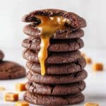 Caramel Stuffed Chocolate Cookies Recipe