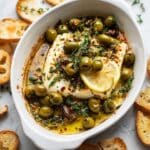 Heavenly Baked Feta with Olives & Thyme Recipe