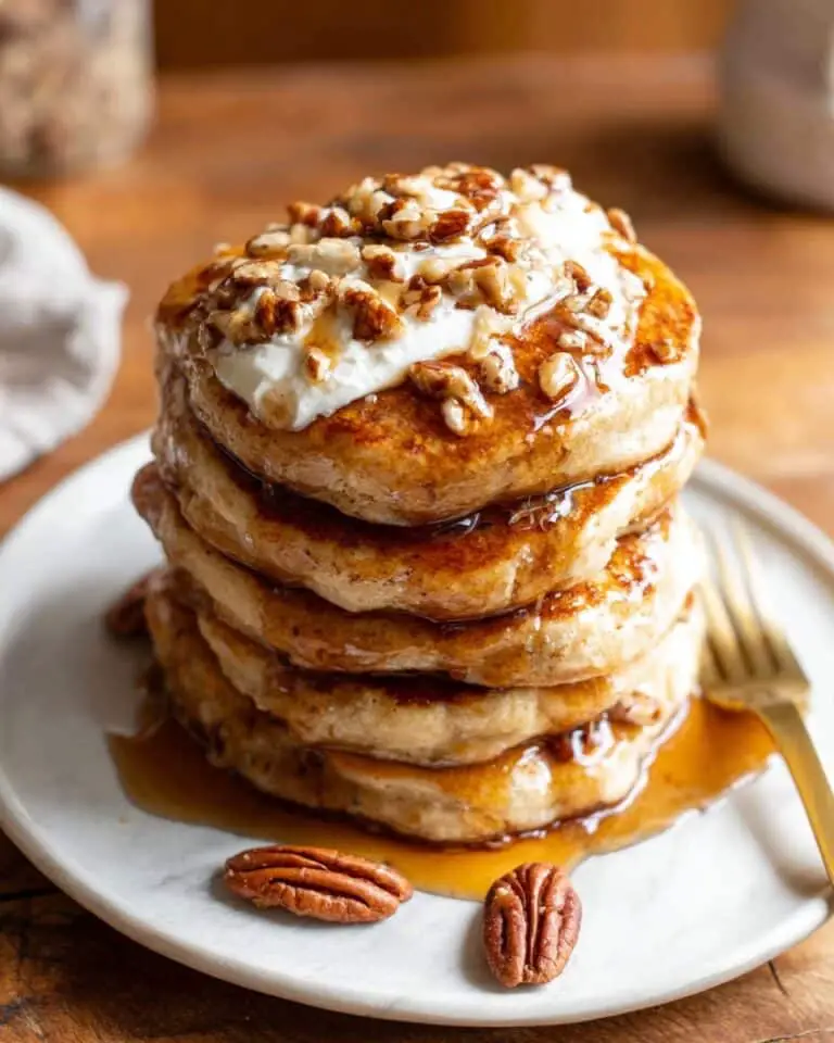Easy Fluffy Pecan Pancakes Recipe