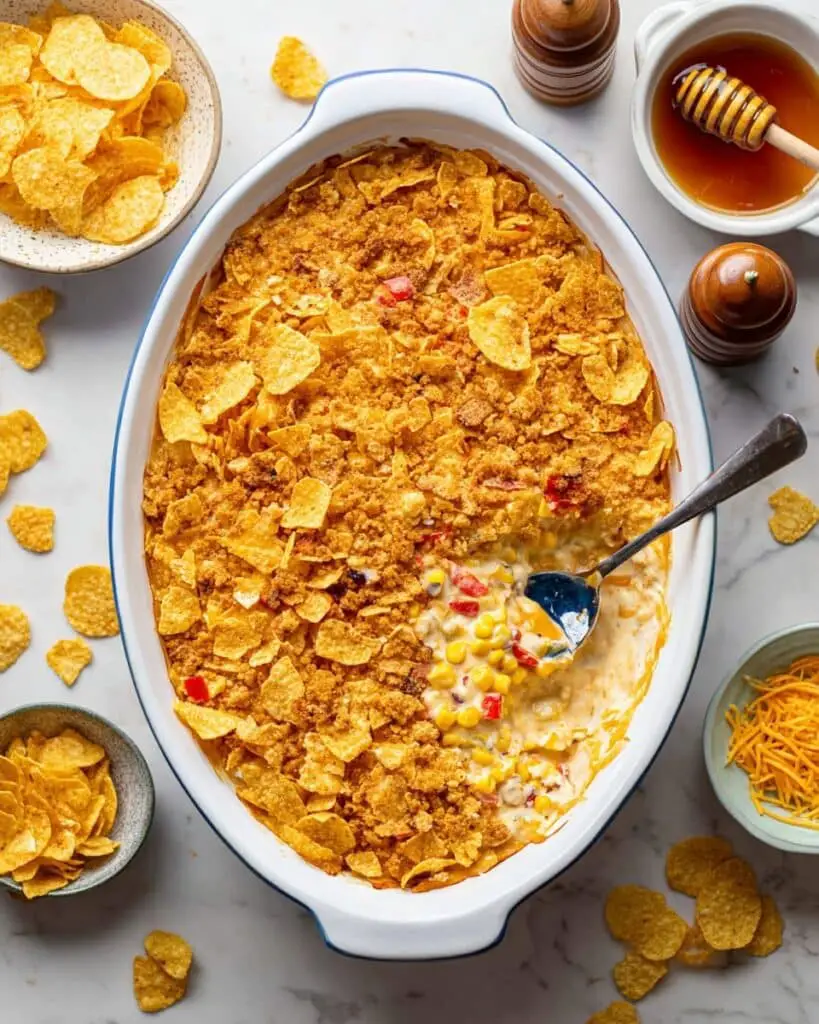 Cheesy Hot Honey Corn Dip Recipe