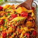Stuffed Taco Shells with Ground Beef, Vegetables, and Melted Mexican Cheese Recipe