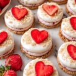 Strawberry Shortcake Cookies with White Chocolate and Mascarpone Whipped Cream Recipe
