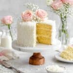 Coconut Cake with Coconut Pastry Cream Filling and Vanilla Buttercream Recipe
