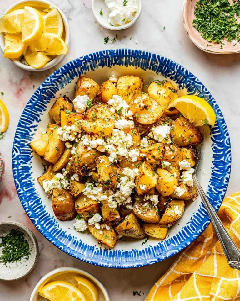 Greek Lemon Potatoes with Feta Recipe
