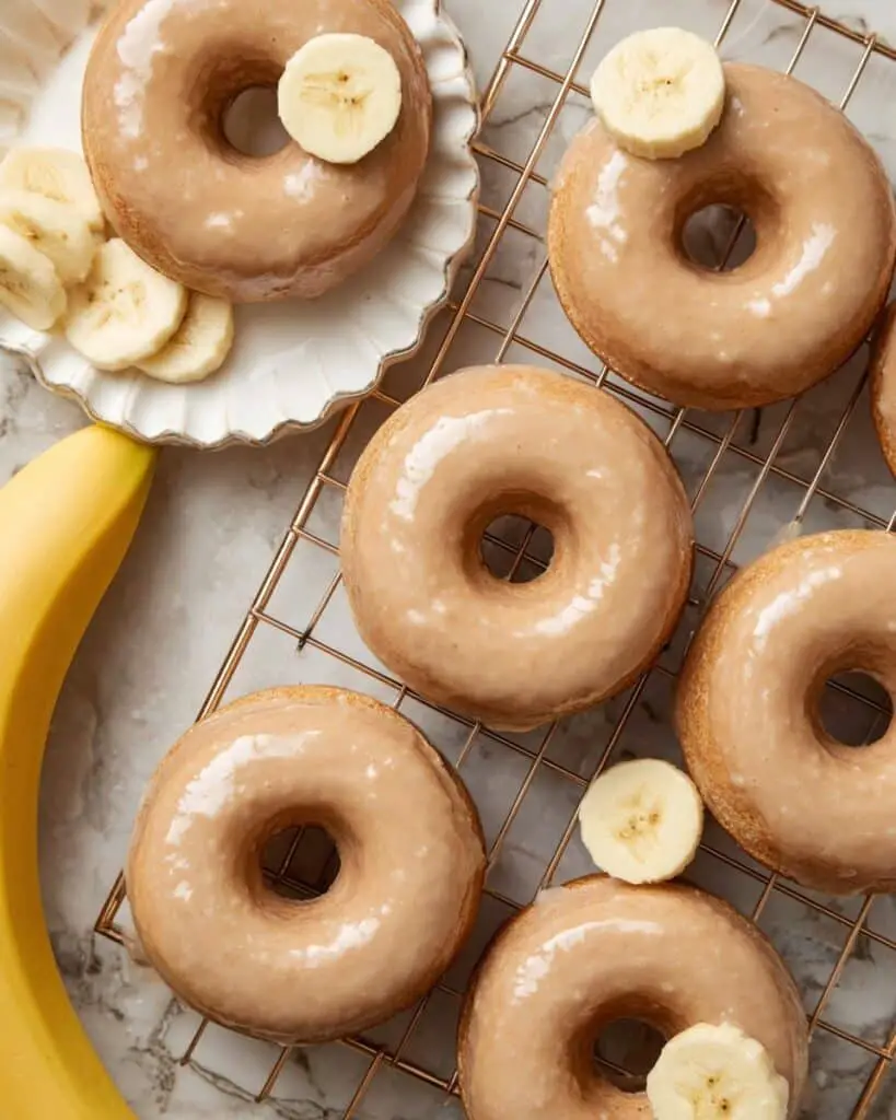 Banana Donuts with Cinnamon Glaze Recipe