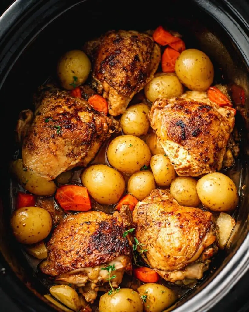 Slow Cooker Chicken Thighs with Herb-Infused Gravy Recipe