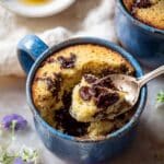 5 Minute Chocolate Chunk Banana Bread Mug Cake Recipe