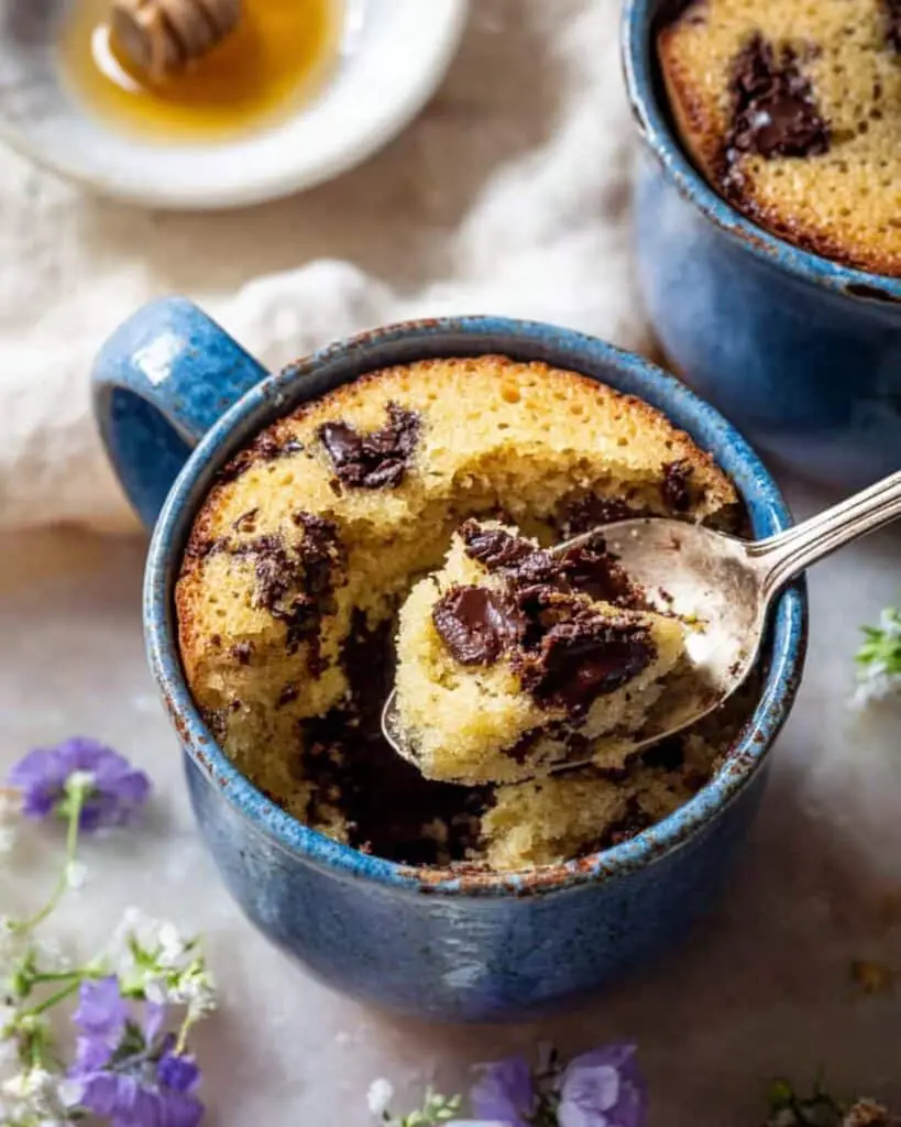 5 Minute Chocolate Chunk Banana Bread Mug Cake Recipe