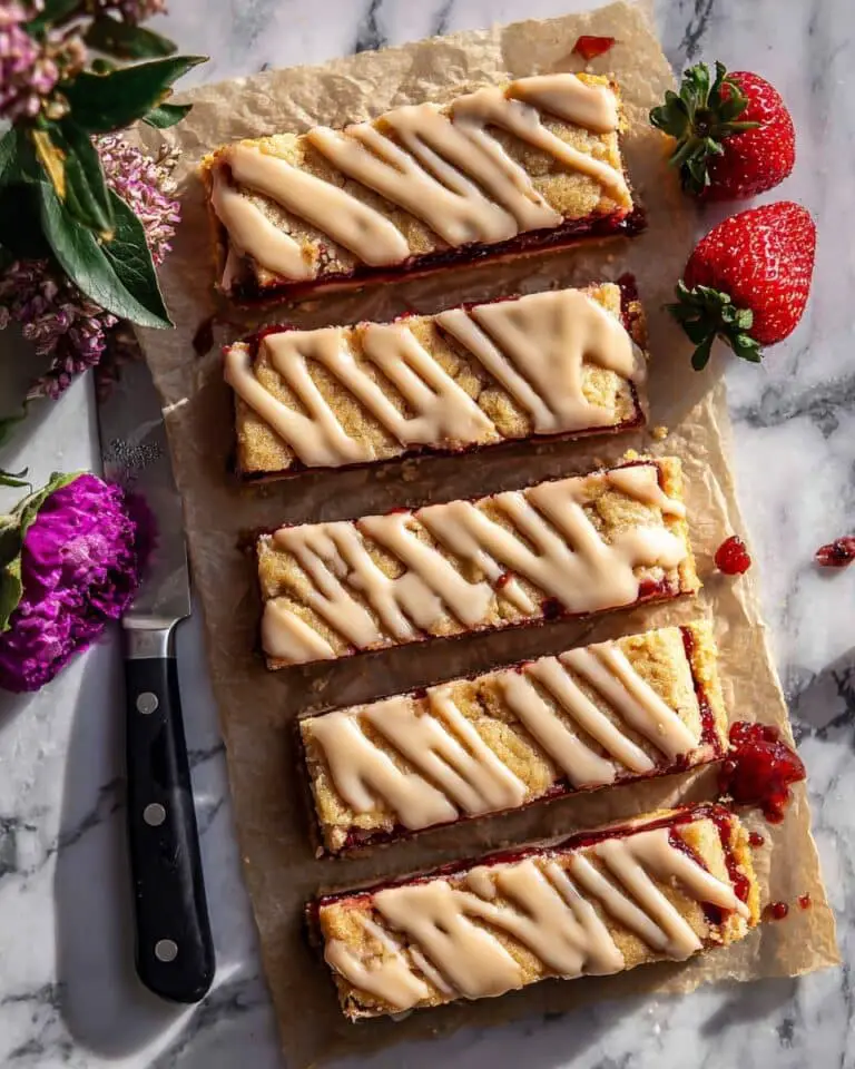 Frosted Soft Strawberry Cinnamon Bars Recipe