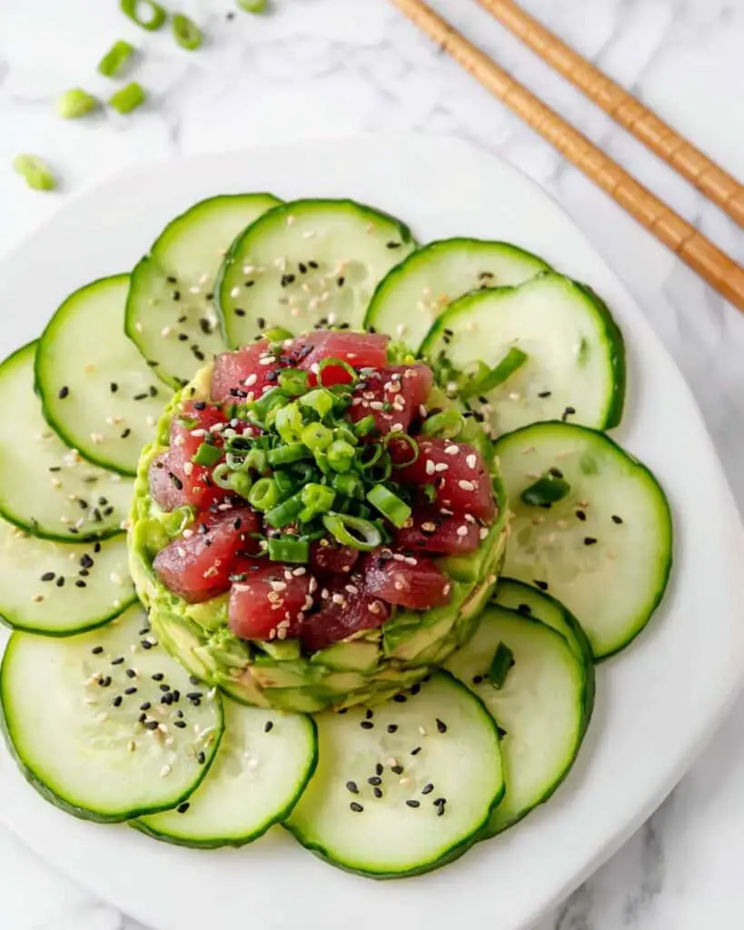 Fresh Tuna Tartare with Avocado and Sesame Seeds Recipe