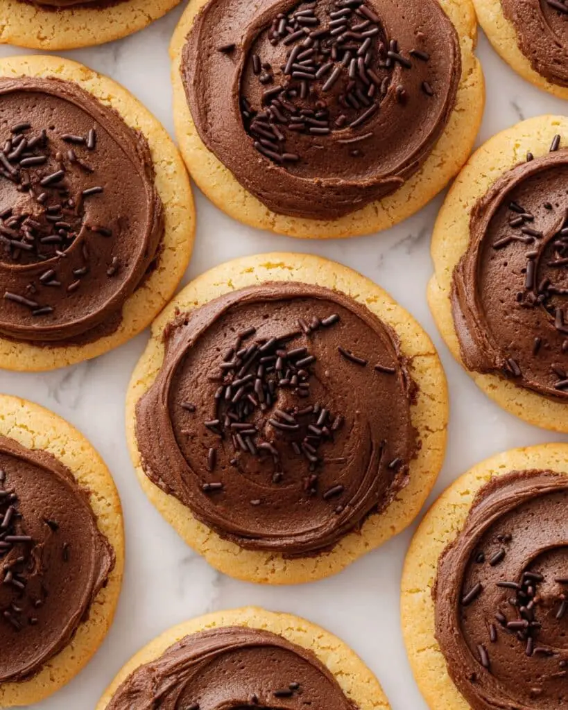 Chocolate Frosted Peanut Butter Cookies Recipe