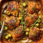 Braised Chicken Thighs with Olives, Lemon, and Italian Seasoning Recipe