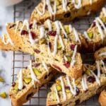 Cranberry Pistachio Biscotti with White Chocolate Recipe