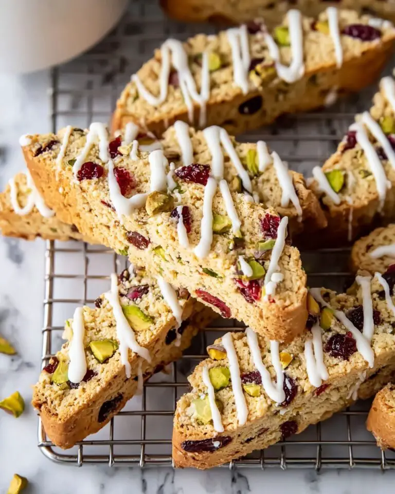 Cranberry Pistachio Biscotti with White Chocolate Recipe