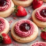 Strawberry Thumbprint Cookies with Cream Cheese Filling Recipe