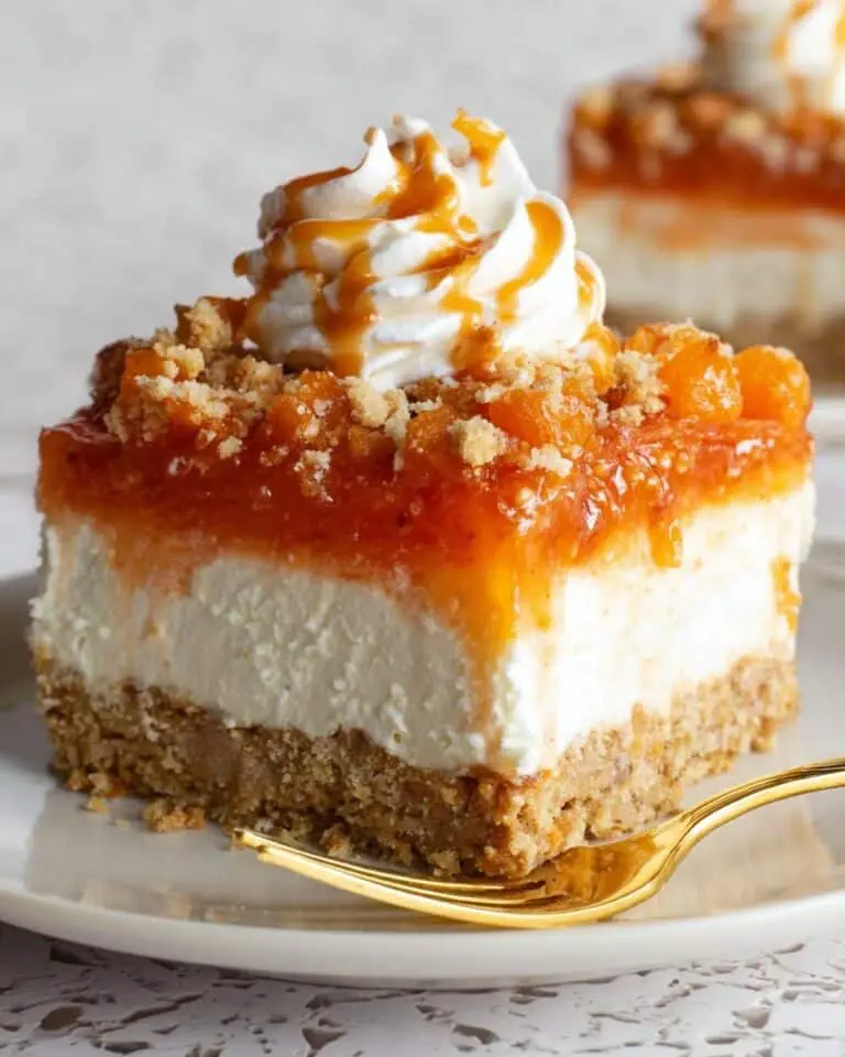 No-Bake Peach Cheesecake Bars Recipe
