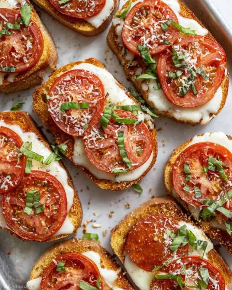Pizza Toast with Marinara, Mozzarella, and Toppings Recipe