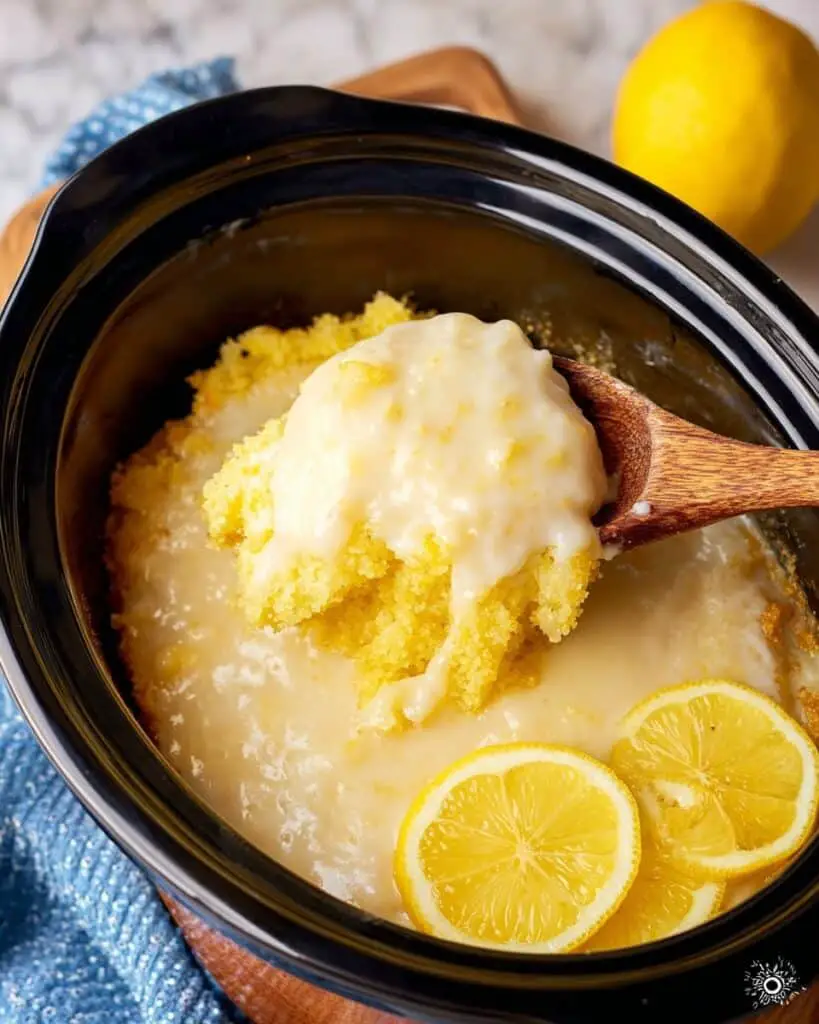 Crock Pot Lemon Spoon Cake Recipe