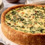 Deep Dish Spinach and Onion Quiche with Gruyère Recipe