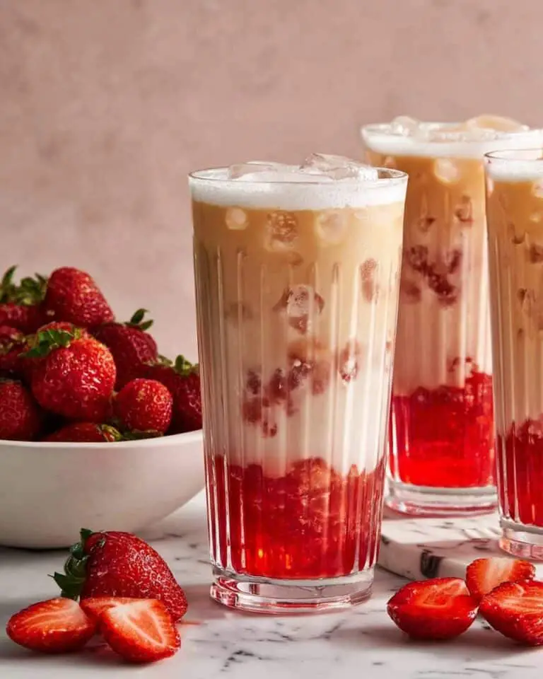 Strawberry Peanut Butter Iced Latte Recipe