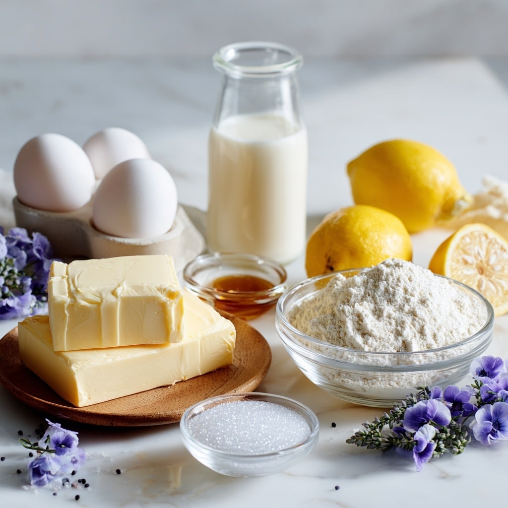 Violet Lemon Poppy Seed Cake Recipe - Recipe Image