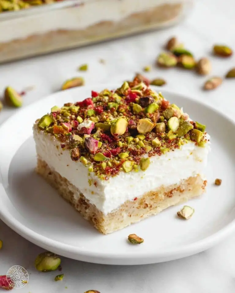 Toasted Bread Cream Dessert with Orange Blossom and Pistachios Recipe
