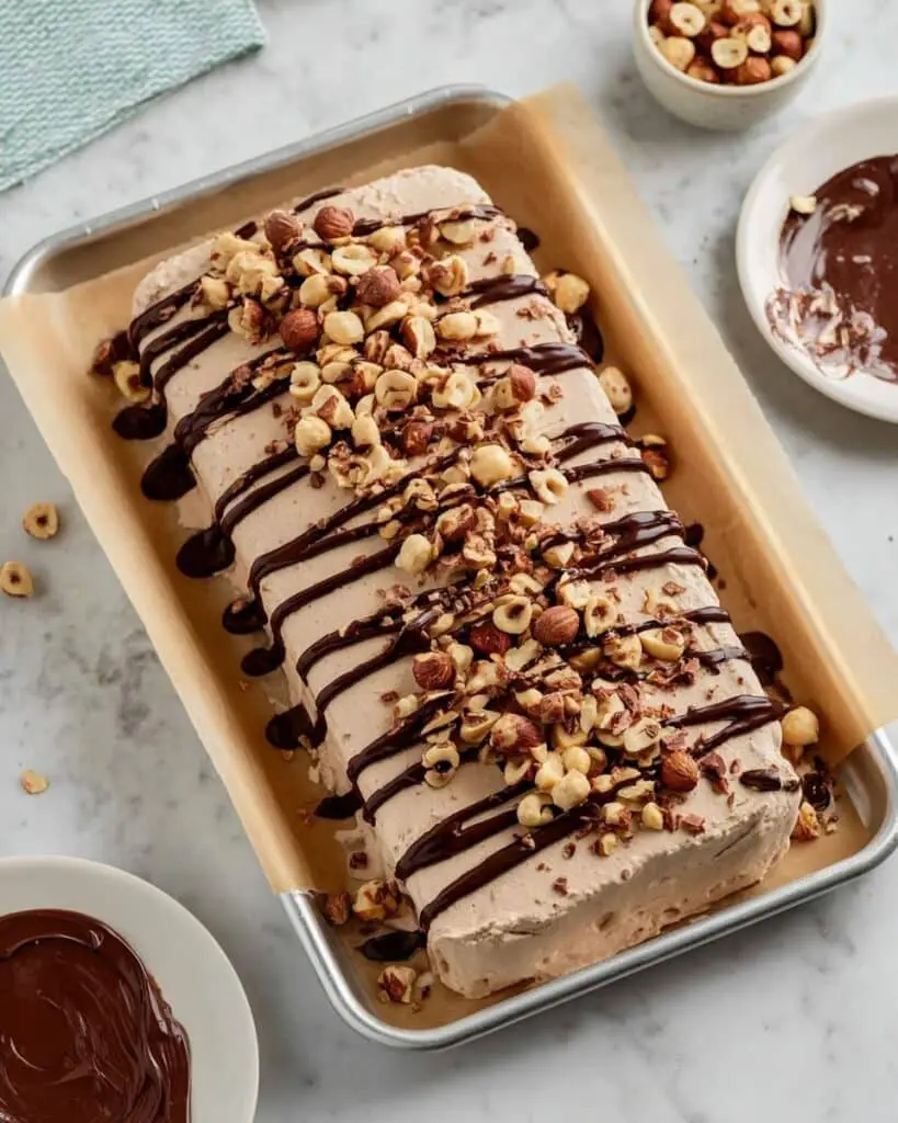 Nutella and Hazelnut Semifreddo with Dark Chocolate Chips Recipe