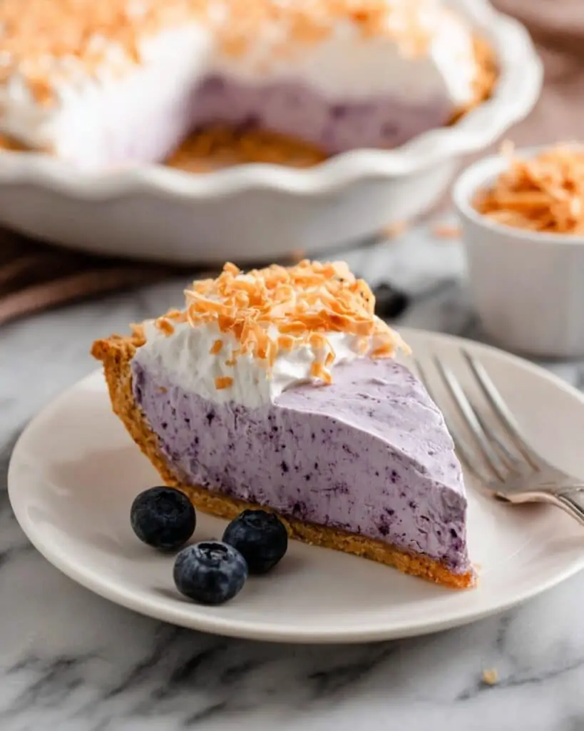 Blueberry Cream Pie with Toasted Coconut Recipe