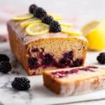 Lemon Blackberry Loaf with Lemon Syrup and Glaze Recipe
