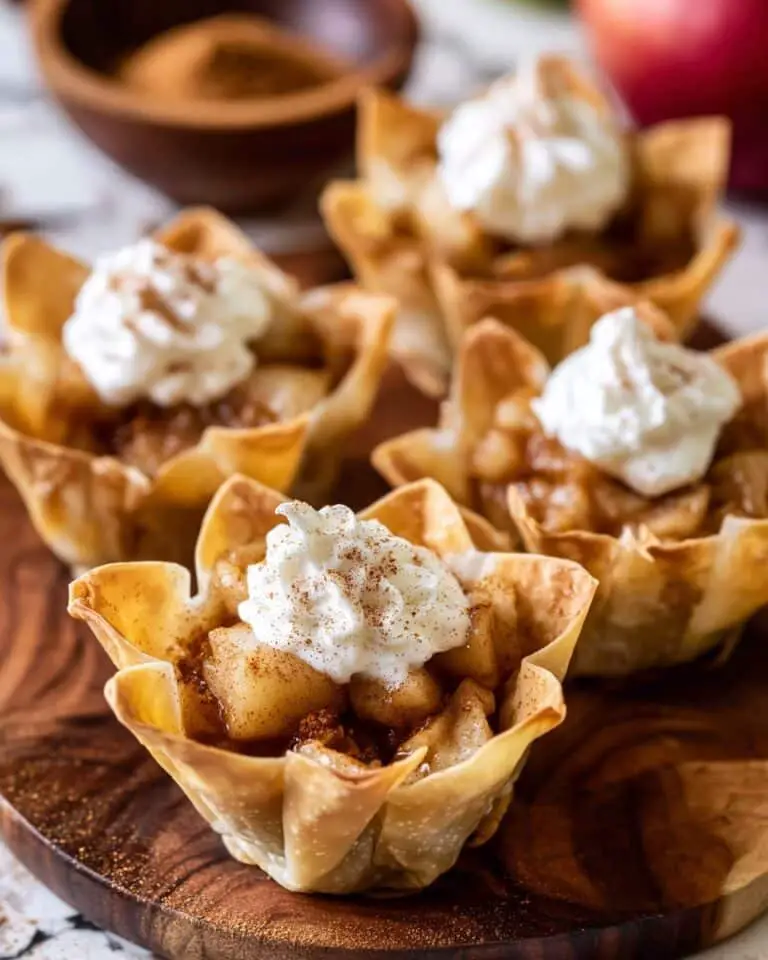Apple Cheesecake Wonton Cups Recipe