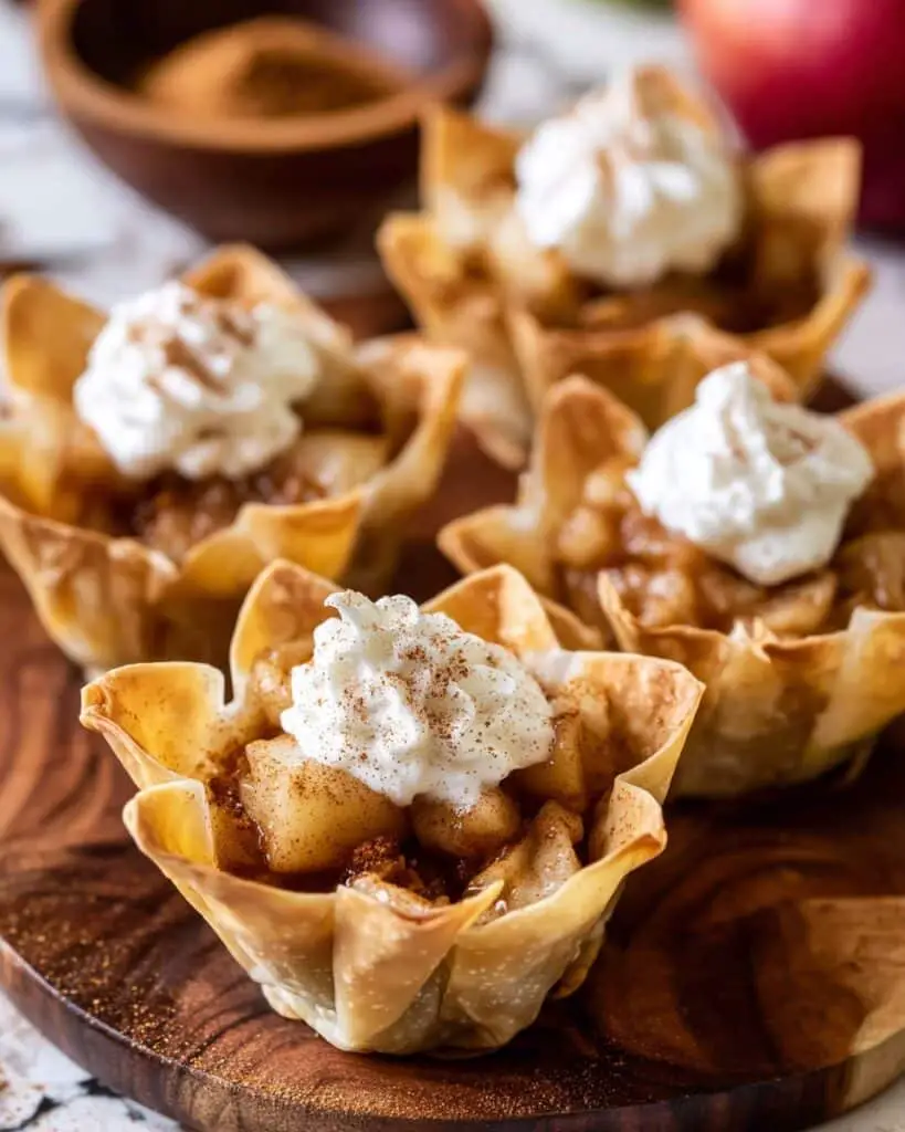 Apple Cheesecake Wonton Cups Recipe