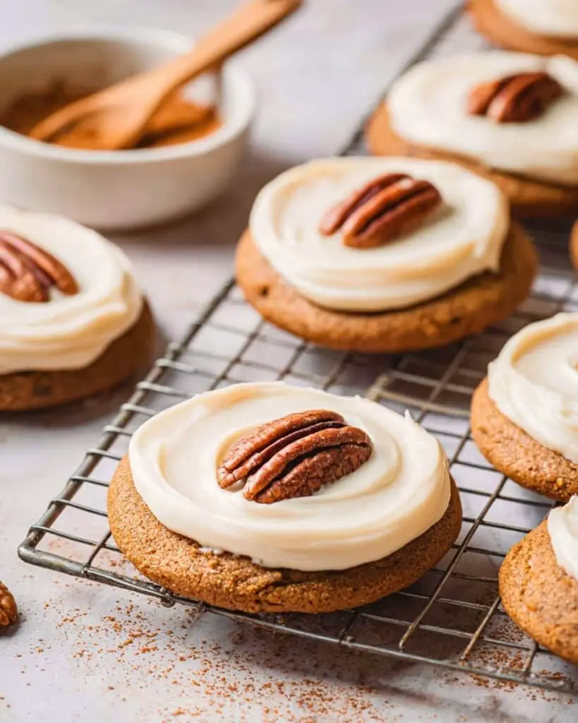 Pumpkin Spice Molasses Cookies with Maple Cream Cheese Icing Recipe